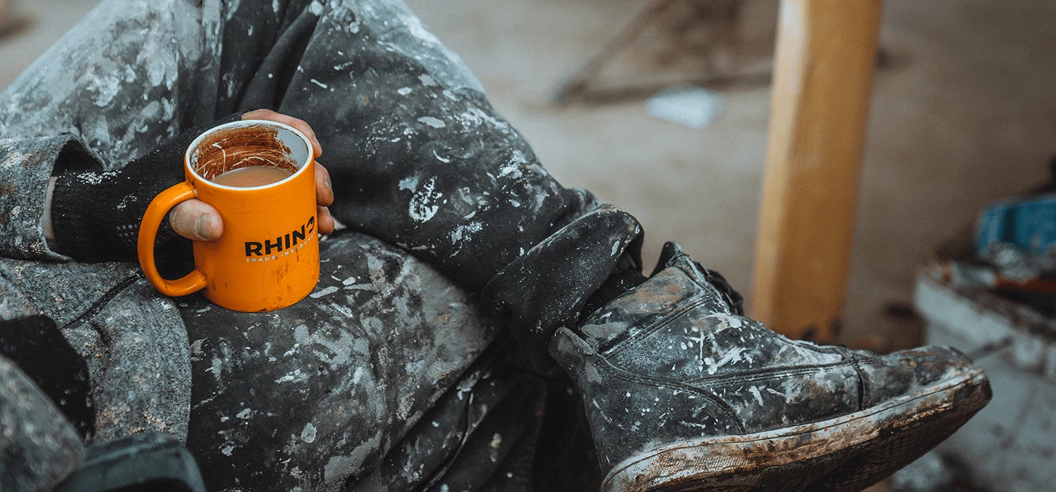 worker with a mug